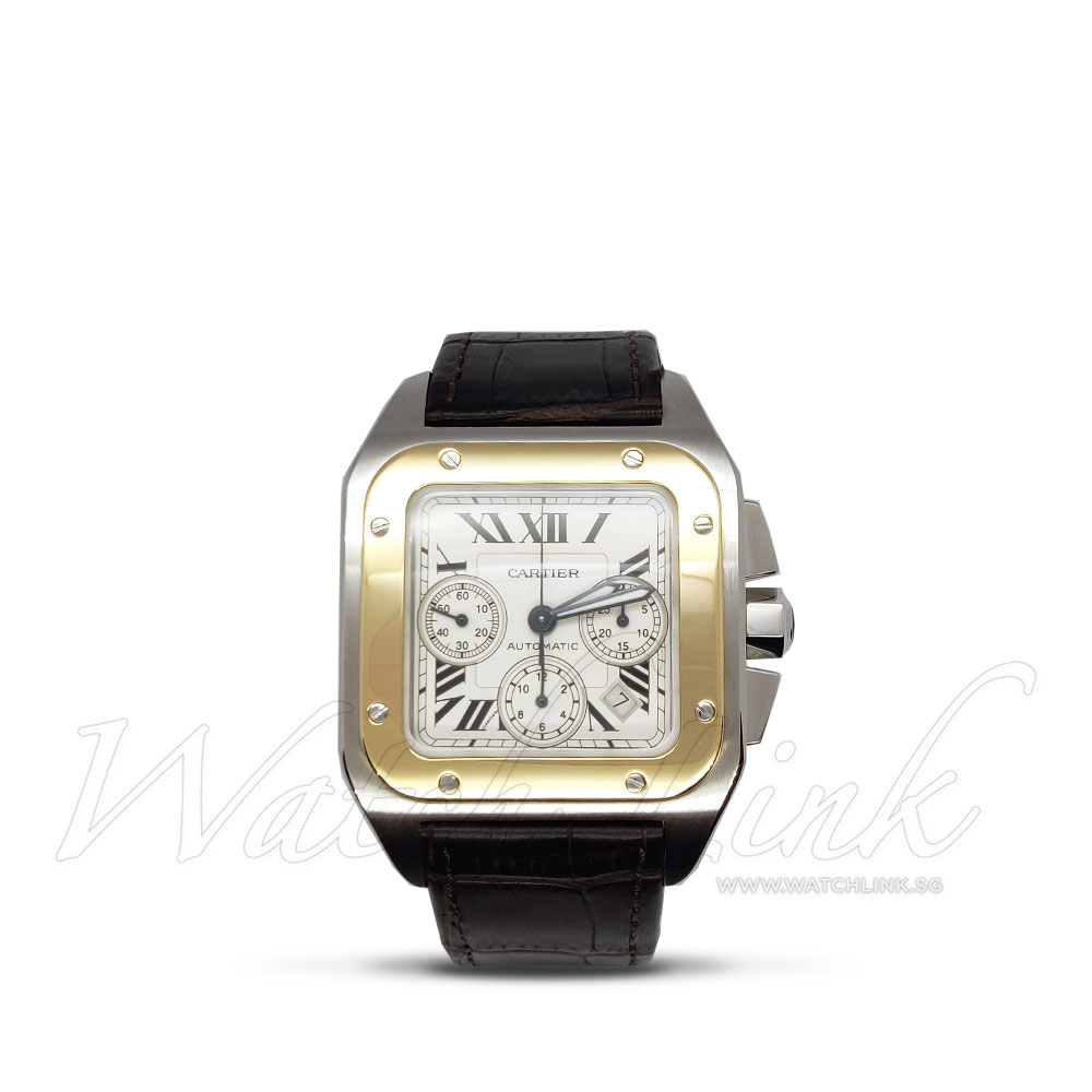 Cartier santos chronograph sale 100 xl