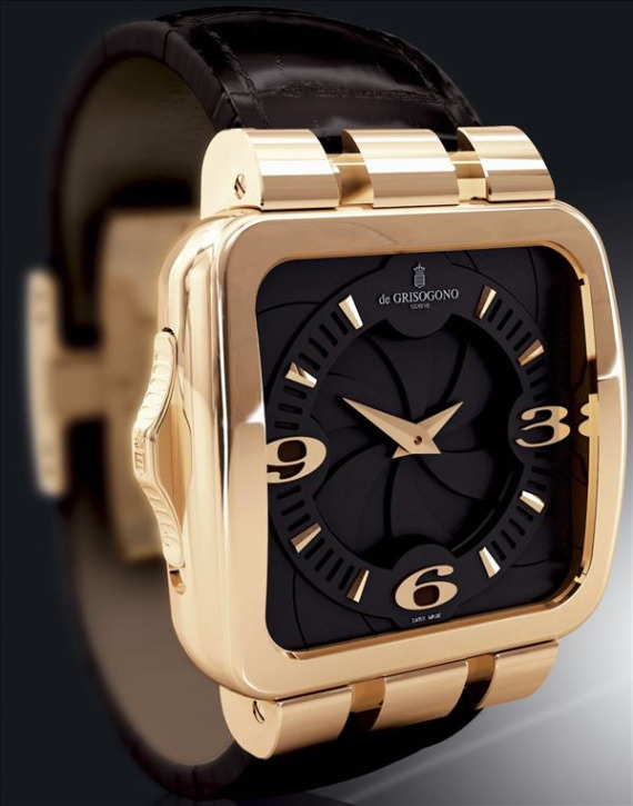 de GRISOGONO Fuso Quadrato Two Time Zone Watch | aBlogtoWatch