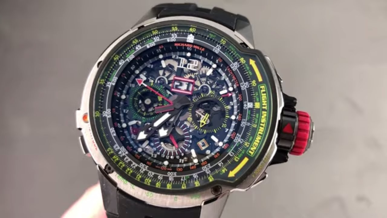 Richard Mille RM 39-01 Aviation E6-B Flyback Chronograph RM39-01 AN TI Richard Mille Watch Review - YouTube